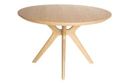 Picture of Lyn Round Wood Dining Table - 120cm - Natural