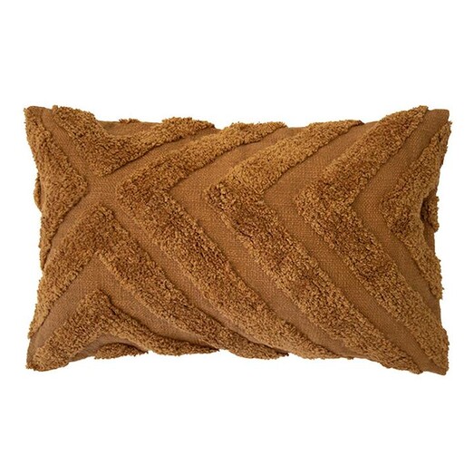Picture of Lynd Tufted Cotton Breakfast Cushion in Brown by Bambury