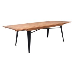 Picture of Lyon Outdoor Extendable Dining Table Wood Black/Teak Hartman