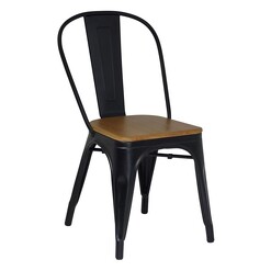 Picture of Lyon Replica Tolix Outdoor Dining Chair Metal Black Hartman