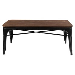 Picture of Lyrani Outdoor Bench Wood Natural/Black Nova Caeli