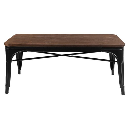 Picture of Lyrani Outdoor Bench Wood Natural/Black Nova Caeli