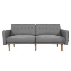 Picture of Lyric Linen Look 3 Seater Sofa Bed Fabric Light Grey Resort Living