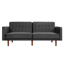 Picture of Lyric Velvet 3 Seater Sofa Bed Grey Resort Living