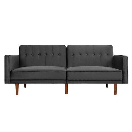 Picture of Lyric Velvet 3 Seater Sofa Bed Grey Resort Living