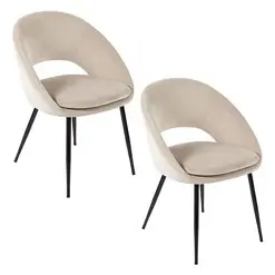 Picture of Mackie Set of 2 Velvet Dining Chairs Assorted Living by Design