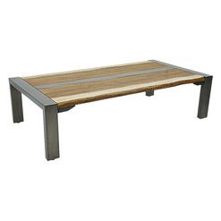 Picture of Maddox Wooden Coffee Table Rustic Brown/Metal Grey Mise En Scene