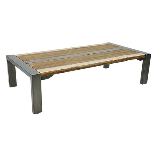 Picture of Maddox Wooden Coffee Table Rustic Brown/Metal Grey Mise En Scene
