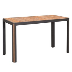 Picture of Madrid Outdoor Teak & Aluminium Bar Table Metal Charcoal/Natural Indosoul