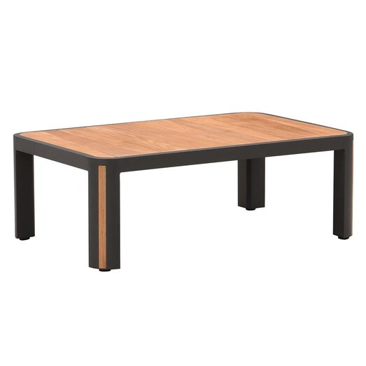 Picture of Madrid Outdoor Teak & Aluminium Coffee Table Metal Charcoal/Natural Indosoul
