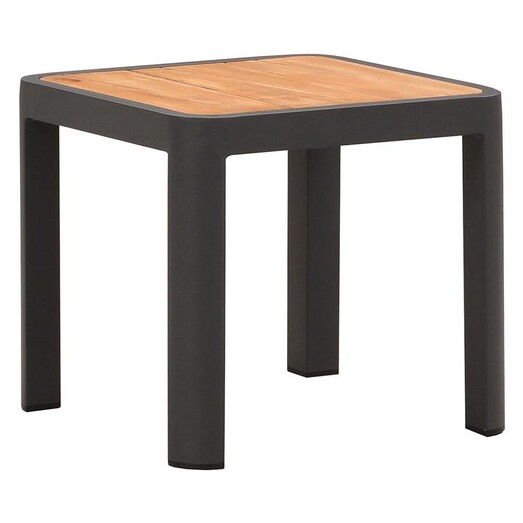 Picture of Madrid Outdoor Teak & Aluminium Side Table Metal Charcoal/Natural Indosoul