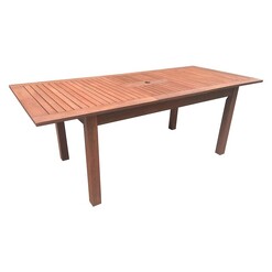 Picture of Mahogany Outdoor Extendable Dining Table Wood The Import Depot