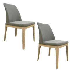 Picture of Maine Dining Chair (Set of 2) Fabric Light Grey Dover Mason