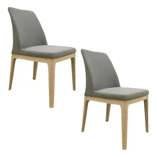 Picture of Maine Dining Chair (Set of 2) Fabric Light Grey Dover Mason