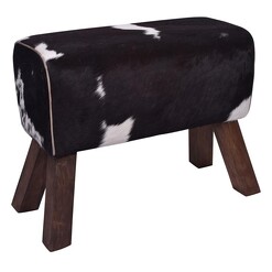 Picture of Majut Cowhide Bench Leather Black/White Alliance Furniture