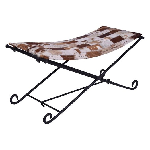 Picture of Majut Faux Cowhide Leather Stool Black/Patch Alliance Furniture Picture of Majut Faux Cowhide Leather Stool Black/Patch Alliance Furniture