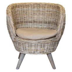 Picture of Mako Rattan Occasional Chair Natural/Brown Florabelle