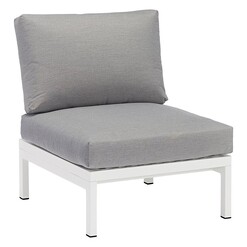 Picture of Male Outdoor Lounge Chair/Ottoman Fabric White/Light Grey Satara