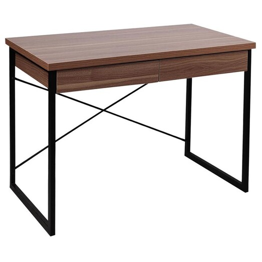 Picture of Maleen Desk, Walnut/Black Metal Resort Living