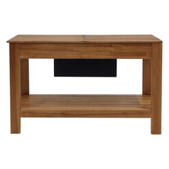 Picture of Malibu Expanding Bar Table with Storage Wood Natural Hartman