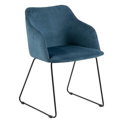 Picture of Mancini Upholstered Dining Armchair Polyester Blue Iniko