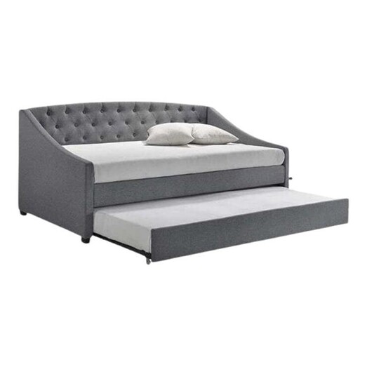 Picture of Mansha Day Bed with Trundle Fabric Light Grey E-living