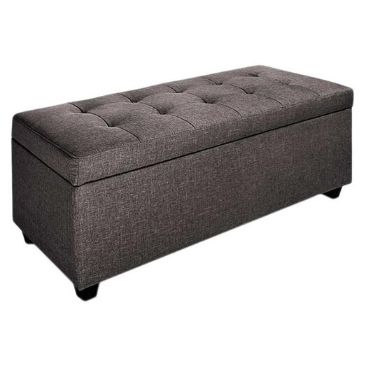 Picture of Mansid Storage Ottoman, Brown Fabric Resort Living Picture of Mansid Storage Ottoman, Brown Fabric Resort Living