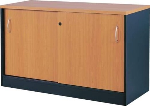 Picture of Mantone Credenza Cabinet - 120cm - Select Beech/Ironstone
