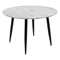 Picture of Marbling Round Dining Table in Black by Dreamo Living