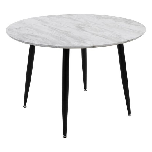 Picture of Marbling Round Dining Table in Black by Dreamo Living