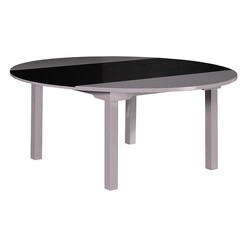 Picture of Marcel Glass Top Dining Table White/Black Rothbury Home