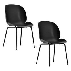 Picture of Marcel Set of 2 Dining Chairs Metal Black E-living