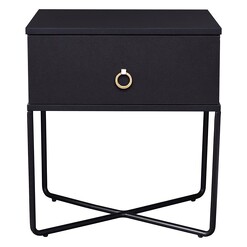 Picture of Marcus Bedside Table Melamine Black Emma's Design