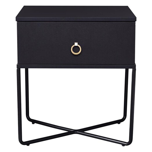 Picture of Marcus Bedside Table Melamine Black Emma's Design