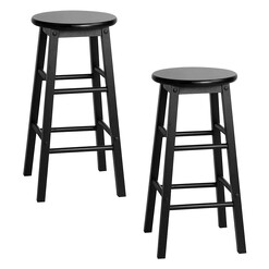 Picture of Margrit Bar Stool, Black (Set of 2) Wood Resort Living