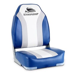 Picture of Marine All Weather Folding Swivel Boat Seat (Set of 2) Plastic Grey/Blue Frisse Outdoors