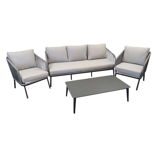 Picture of Marinie 4-Piece Outdoor Lounge Set Aluminium Grey/Black Nova Caeli