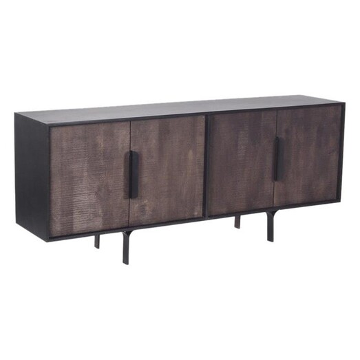 Picture of Marisa 4-Door Sideboard in Black/Brown by Iniko
