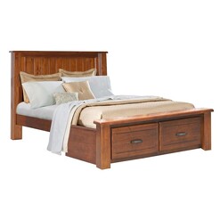Picture of Marlee Bed with Drawers Wood Light Mahogany Beaumont & Braddock