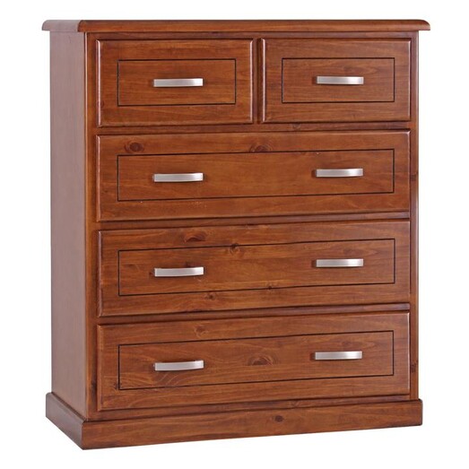 Picture of Marlee Chest of 5 Drawers Wood Light Mahogany Beaumont & Braddock