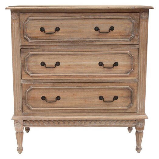Picture of Marseille 3 Drawer Chest of Drawers, Weathered Oak Wood Hudson Furniture Picture of Marseille 3 Drawer Chest of Drawers, Weathered Oak Wood Hudson Furniture