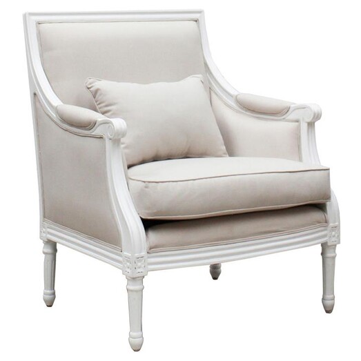 Picture of Marseille Armchair, White Fabric Hudson Furniture