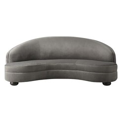 Picture of Marsha Leather 3 Seater Sofa Grey Castle Road Interiors