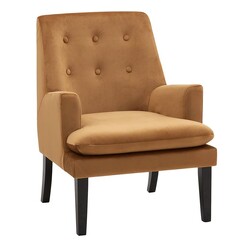 Picture of Masha Velvet Armchair Yellow HOMESTAR