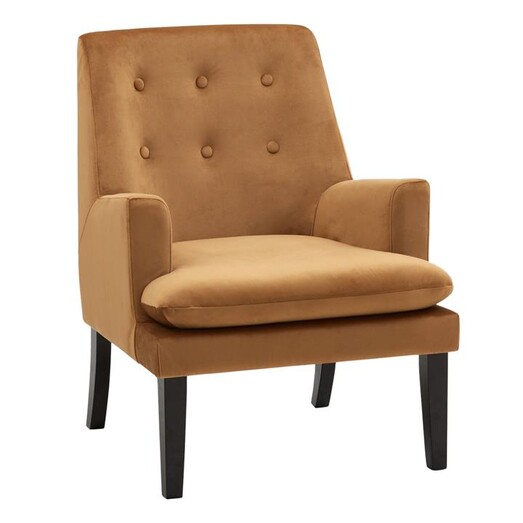 Picture of Masha Velvet Armchair Yellow HOMESTAR