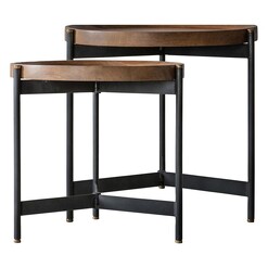 Picture of Matias Nest of 2 Tables Wood Black Castle Road Interiors