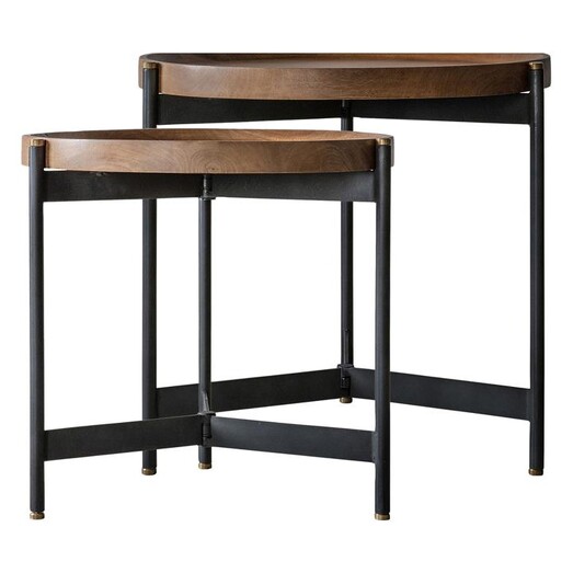 Picture of Matias Nest of 2 Tables Wood Black Castle Road Interiors Picture of Matias Nest of 2 Tables Wood Black Castle Road Interiors