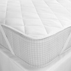 Picture of Mattress Protector with Straps Polyester White Abercrombie & Ferguson