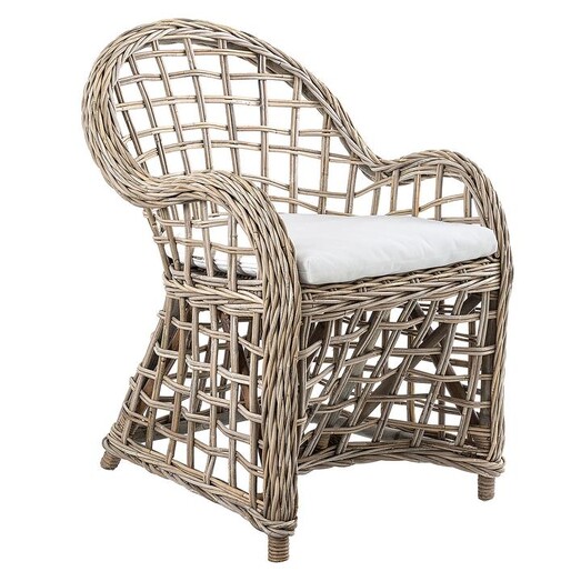Picture of Mauritius Rattan Armchair Natural/Brown Florabelle Picture of Mauritius Rattan Armchair Natural/Brown Florabelle
