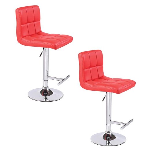 Picture of Max PU Leather Bar Stool (Set of 2) in Red by Rothbury Home Picture of Max PU Leather Bar Stool (Set of 2) in Red by Rothbury Home